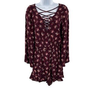 American Eagle Open Back Floral Romper